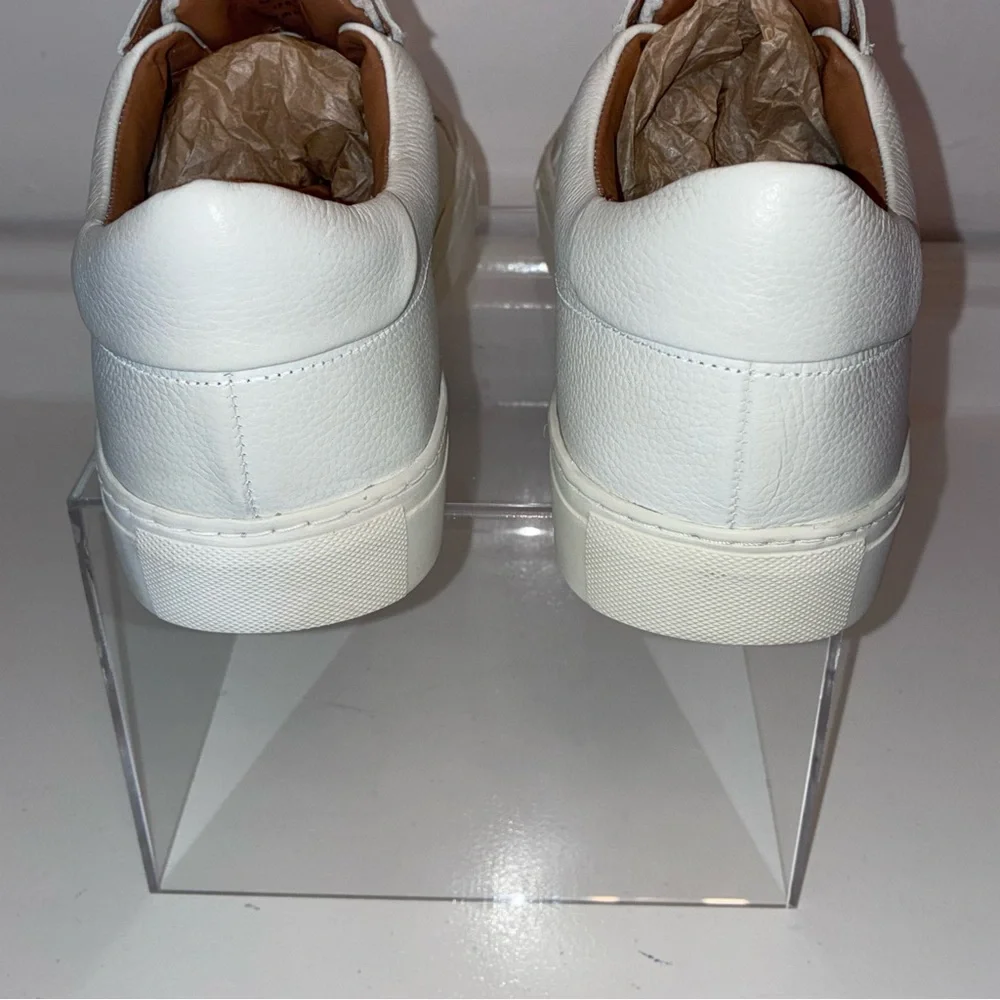 Allen Edmonds White Fisher Mix Leather Sneakers Sz 12 - Picture 4 of 10